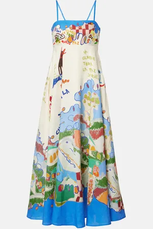 ALÉMAIS Alémais X Nadia Hernandez Maxikleid aus Leinen