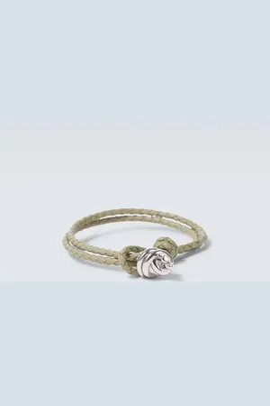 Bottega Veneta Armband Knot aus Leder mit Sterlingsilber