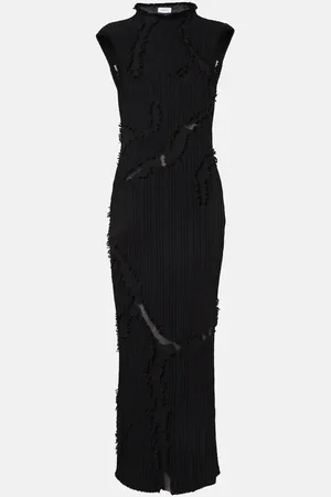 Alexander McQueen Maxikleid aus Wolle und Seide