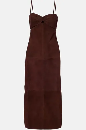JOHANNA ORTIZ Midikleid aus Veloursleder
