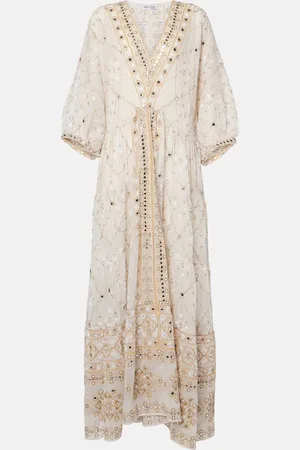 Juliet Dunn Bestickter Kaftan aus Baumwolle