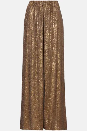 Norma Kamali Palazzo-Hose Boyfriend Elephant mit Pailletten
