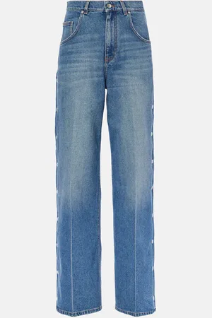 Stella McCartney Mid-Rise Wide-Leg Jeans