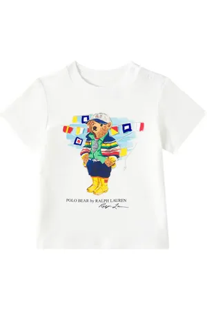 Ralph Lauren Baby T-Shirt Polo Bear aus Baumwoll-Jersey