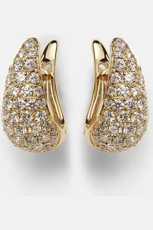 Anita Ohrringe Claw aus 18kt Gelbgold mit Diamanten