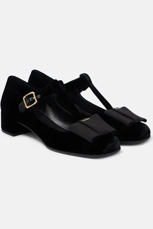 Prada Mary-Jane-Pumps aus Samt