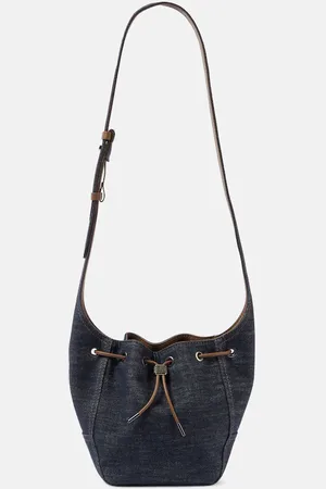 Brunello Cucinelli Bucket-Bag Foulard Small aus Denim