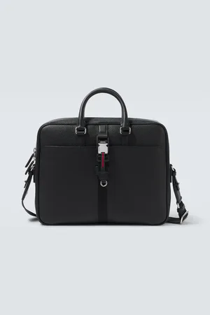 Gucci Aktentasche Web Stripe Medium aus Leder