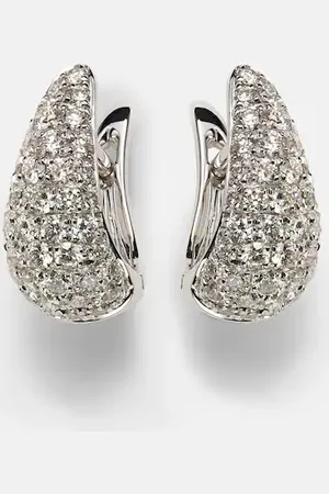 Anita Ohrringe Claw aus 18kt Weißgold mit Diamanten