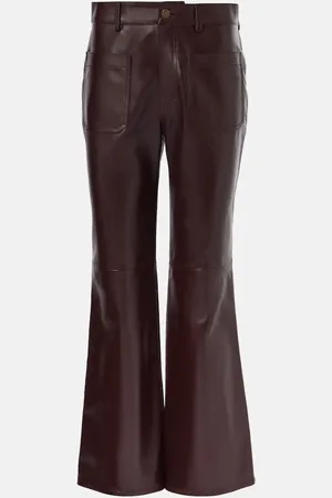 Chloé Chloé Mid-Rise-Schlaghose aus Leder