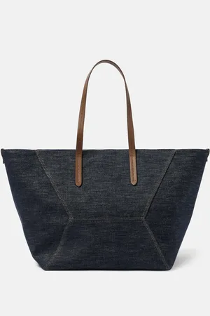 Brunello Cucinelli Tote Duo Large aus Denim