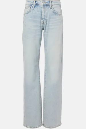 7 for all Mankind High-Rise Straight Jeans Tess Trouser