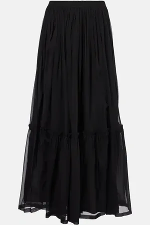 Saint Laurent Maxirock aus Seide