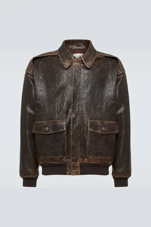 The Row Distressed Lederjacke Orwell