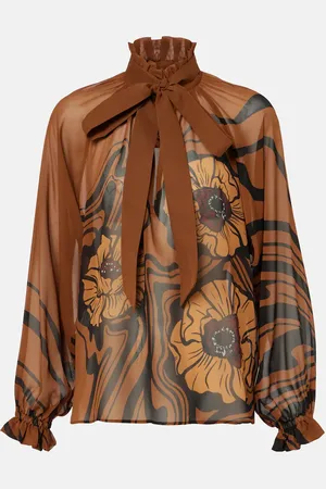 La DoubleJ Schluppenbluse Cerere aus Seidenchiffon