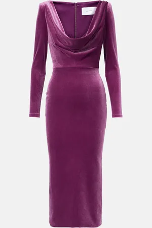 ALEX PERRY Midikleid aus Samt