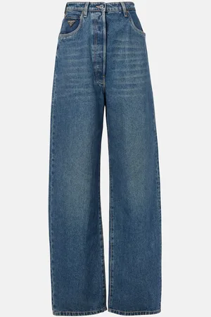 Prada High-Rise Wide-Leg Jeans