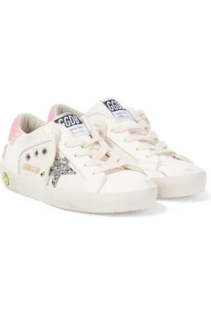 Golden Goose Sneakers Super-Star mit Leder und Glitter
