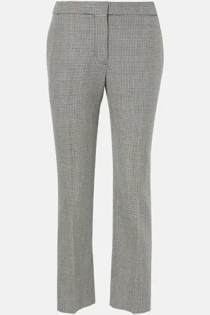 Alexander McQueen Gerade High-Rise-Hose aus Wolle