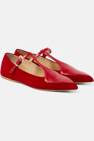 GABRIELA HEARST Mary-Jane-Ballerinas Liv aus mit Veloursleder