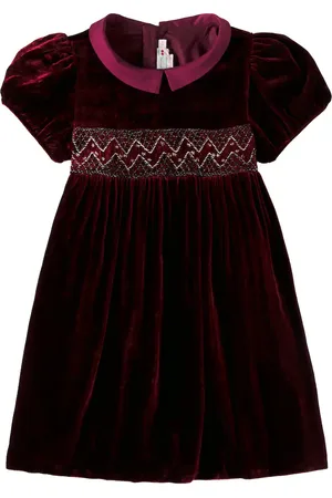 BONPOINT Kleid Blossom aus Samt mit Satin