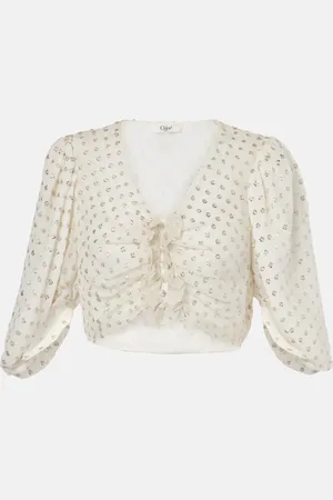 Chloé Chloé Cropped-Bluse aus Jacquard