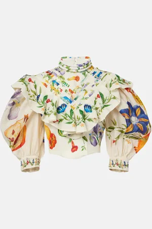 ALÉMAIS Alémais Bedruckte Bluse Flores aus Ramie