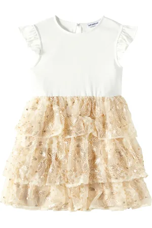 Self-Portrait Verziertes Kleid aus Jersey und Tüll