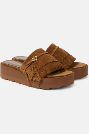 Gianvito Rossi Pantoletten aus Veloursleder