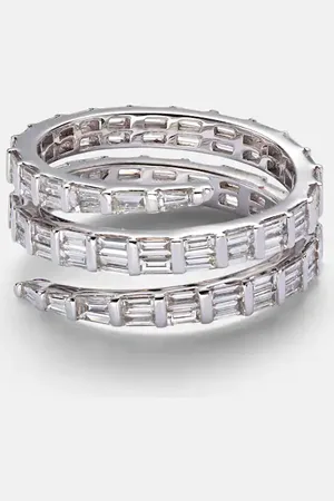 Anita Ring Three Row aus 18kt Weißgold mit Diamanten