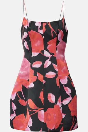 BLUMARINE Bedrucktes Minikleid aus Satin
