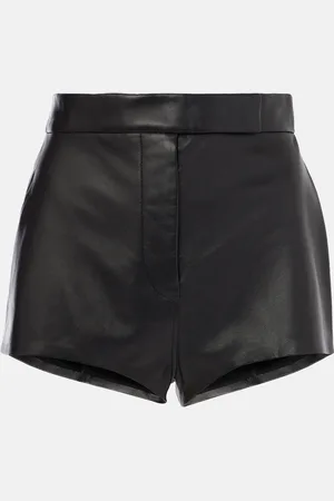 ALEX PERRY High-Rise Shorts aus Leder