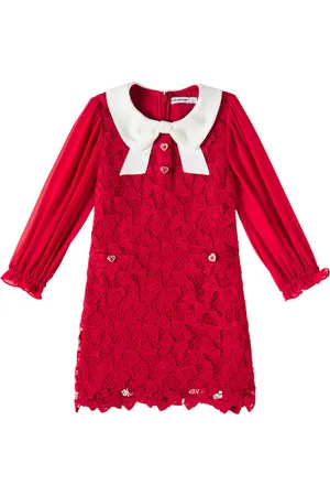 Self-Portrait Verziertes Kleid mit Spitze