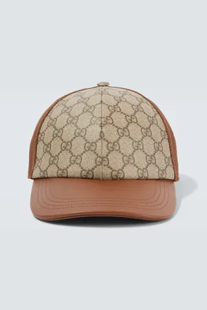 Gucci Baseballcap GG aus Canvas mit Leder