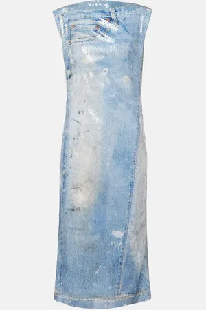 Acne Studios Bedrucktes Midikleid mit Pailletten
