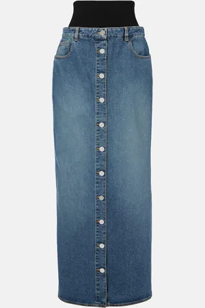 Alaïa Alaïa Maxirock aus Denim