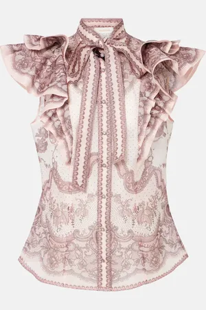ZIMMERMANN Bluse Crush aus Leinen und Seide