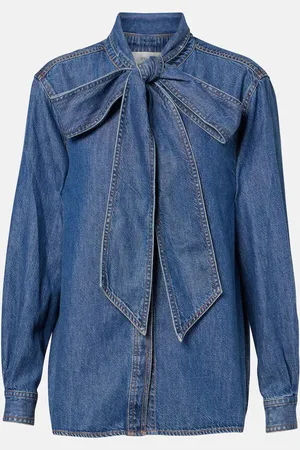Frame Schluppenbluse Secretary aus Denim
