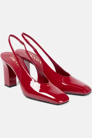 Prada Slingback-Pumps 85 aus Lackleder