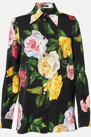 Dolce & Gabbana Bedruckte Bluse aus Charmeuse