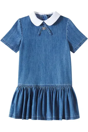 Dolce & Gabbana Kleid DG aus Baumwoll-Chambray