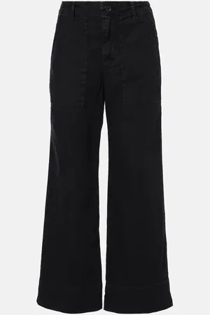 Velvet Weite Mid-Rise-Hose aus Baumwoll-Canvas