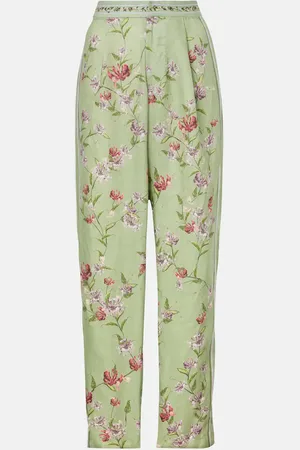 Agua by Agua Bendita Weite Hose Florecer Honeysuckle aus Leinen