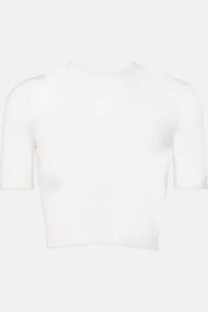 Alaïa Alaïa Cropped-Top aus Kaschmir