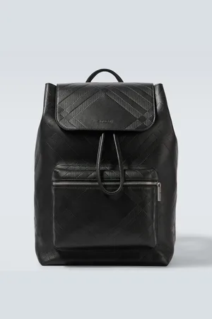 Burberry Rucksack Check aus Leder