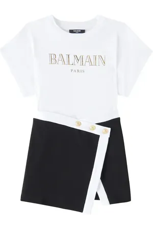 Balmain Kleid aus Baumwoll-Jersey
