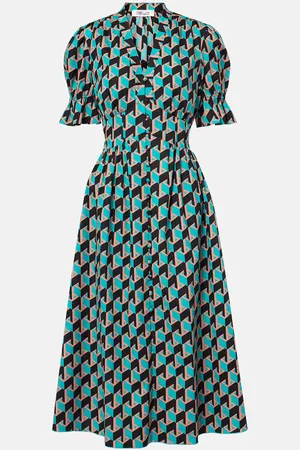 Diane von Furstenberg Bedrucktes Midikleid Erica aus Baumwolle