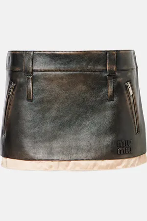 Miu Miu Minirock aus Leder