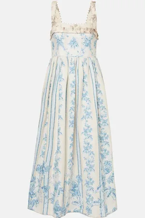 Agua by Agua Bendita Midikleid Barbara aus Leinen