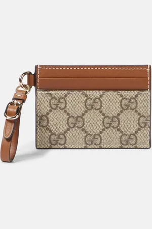 Gucci Kartenetui GG aus Canvas mit Leder